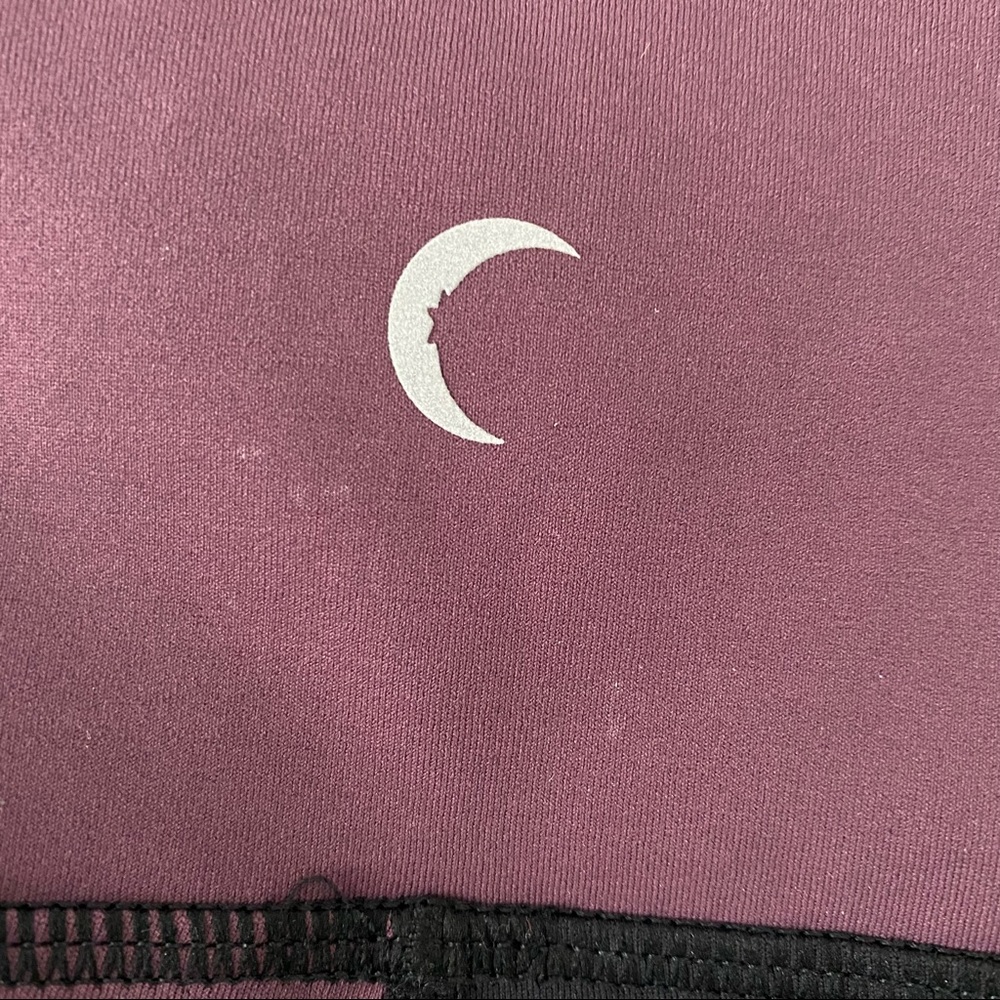 Zyia Mauve Black Pink Color Block Full Leggings S… - image 3